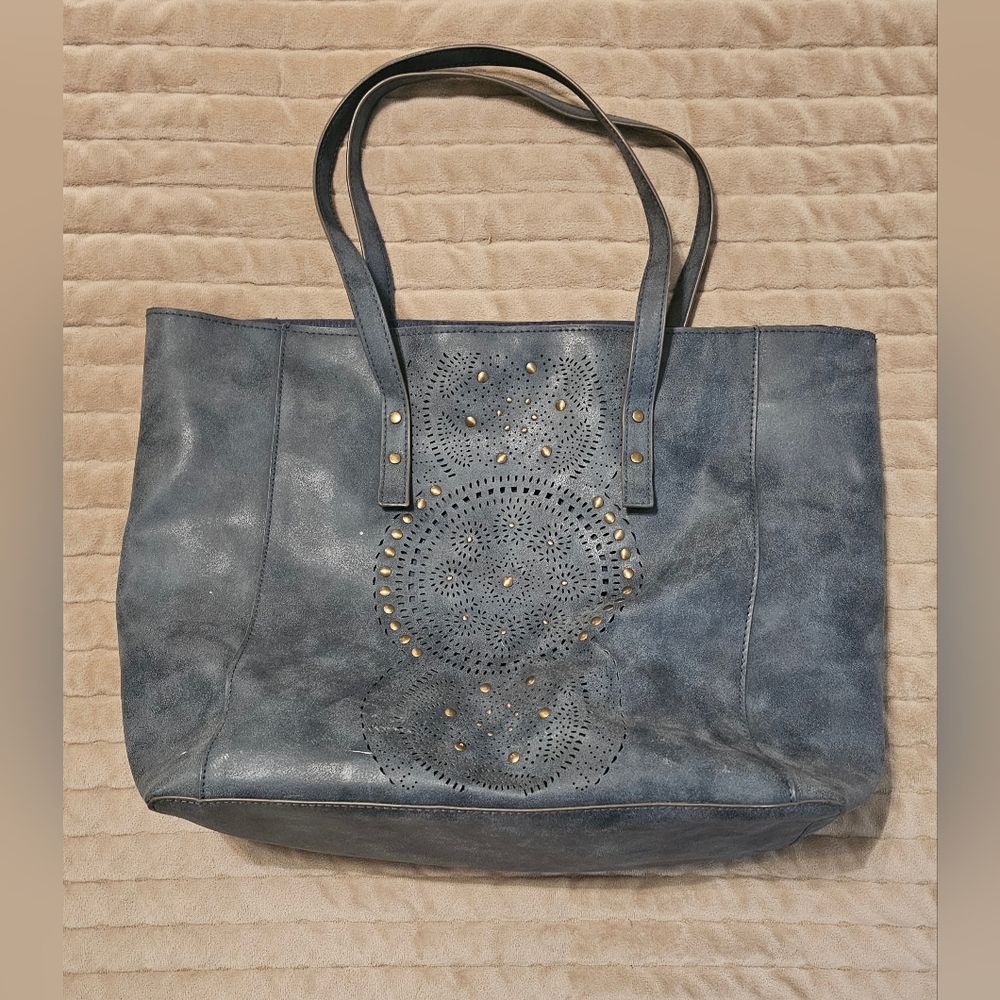 Large Blue Bag‎ with Gold Accents